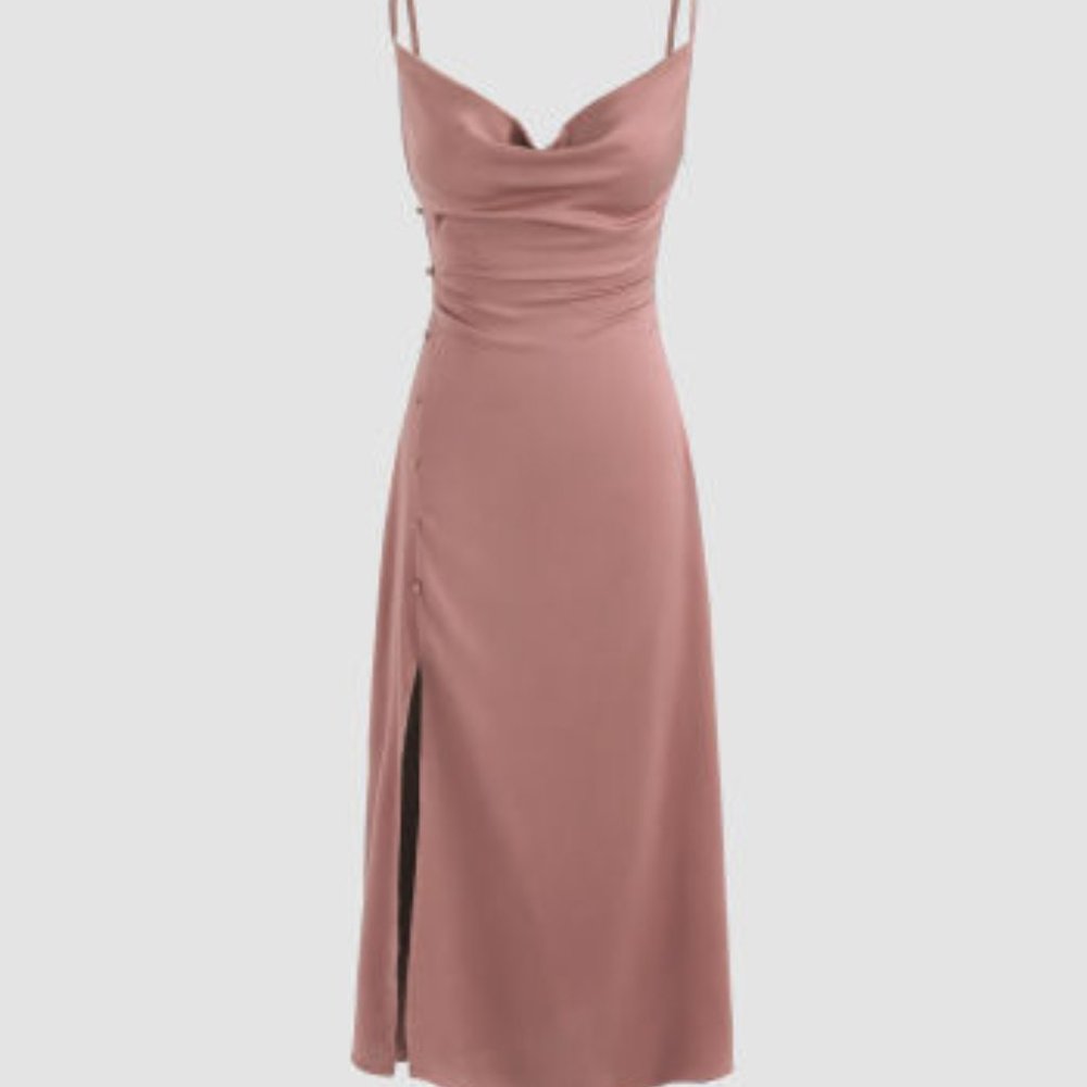 Cider Dusty Rose Midi Slip Dress